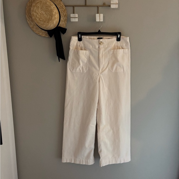 Anthropologie Maeve Cream Corduroy Colette Pants 33 - Picture 2 of 10